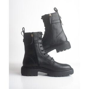Zara Black Combat & Moto Boots